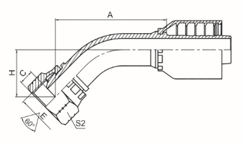 美制NPSM內(nèi)螺紋60°外錐面 SAE J514